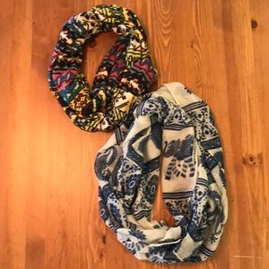 Infinity Scarf Bundle (2) Blue & White, Nordic